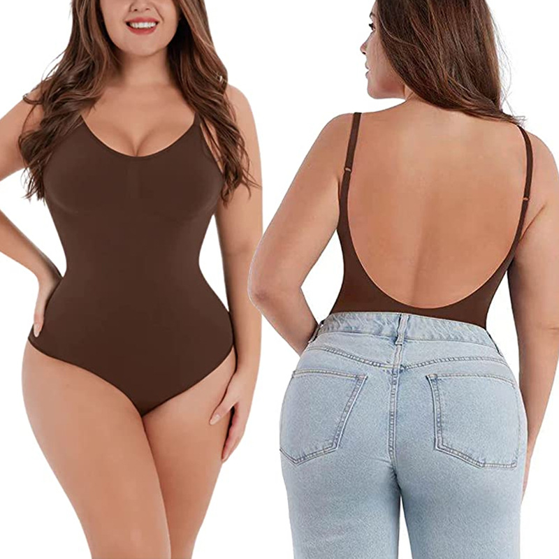 Shapewear Bodysuit Firm - บอดี้สูทกระชับสัดส่วนไร้รอยต่อ ยกกระชับหน้าท้อง ยกสะโพก ผ้ายืด กระชับรูปร่าง เปิดหน้าอก